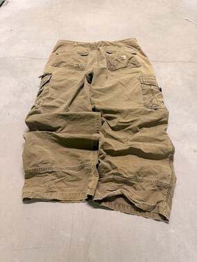 Unionbay Men's Y2K Baggy Cargo Pants Brown Cotton